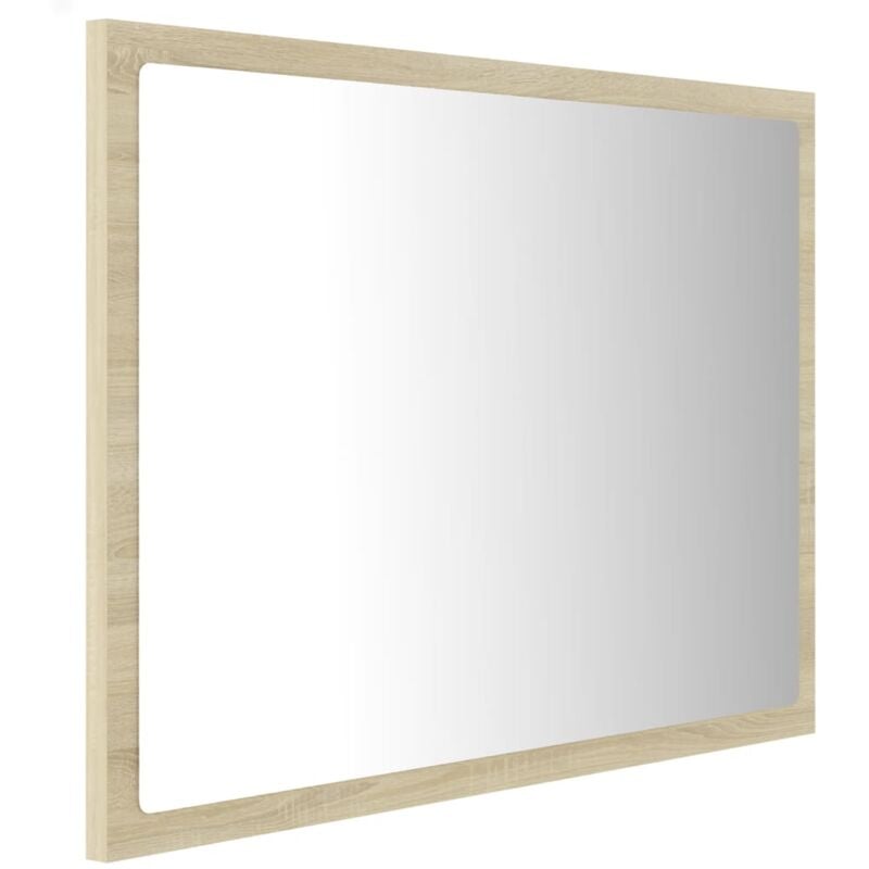 foto del prodotto specchio da bagno a led 60 x 8,5 x 37 cm rovere acrilico