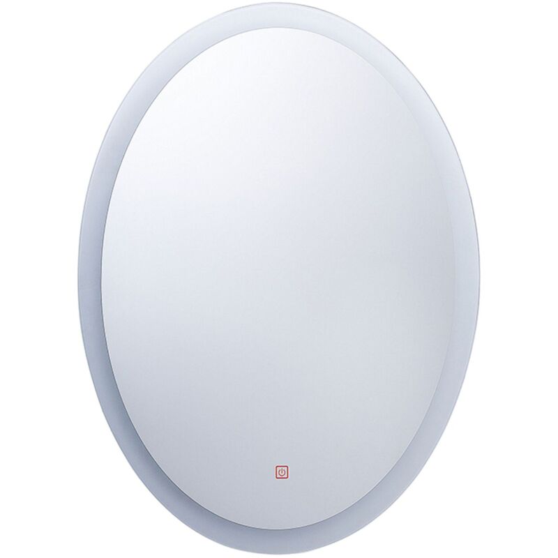 foto del prodotto specchio da bagno a parete ovale con illuminazione led 60 x 80 cm viriat