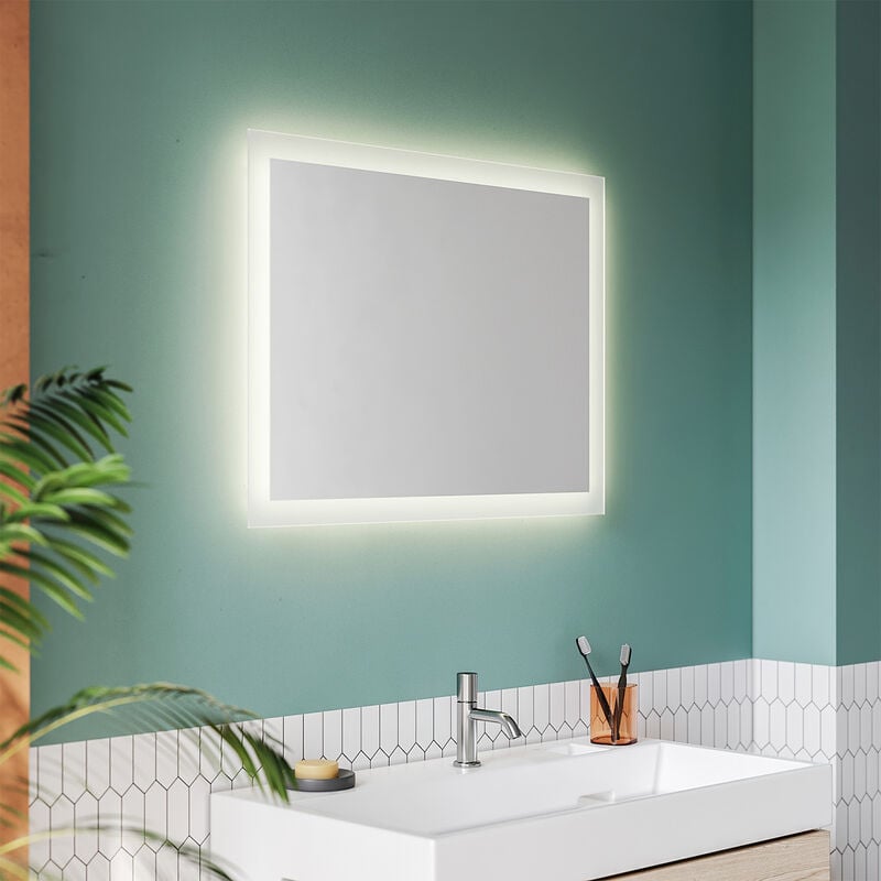 immagine 0 del prodotto specchio da bagno con illuminazione a led specchio da bagno specchio da parete specchio con luce 80x60 sonni