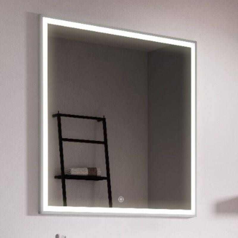 foto del prodotto specchio da bagno con illuminazione led anti appannamento 120x80 cm kabyu