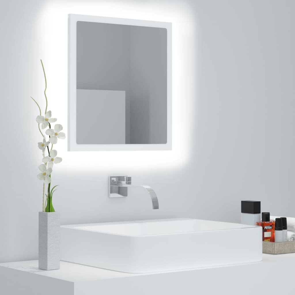 foto del prodotto specchio da bagno con led bianco 40x8,5x37 cm in acrilicocod mxl 130100