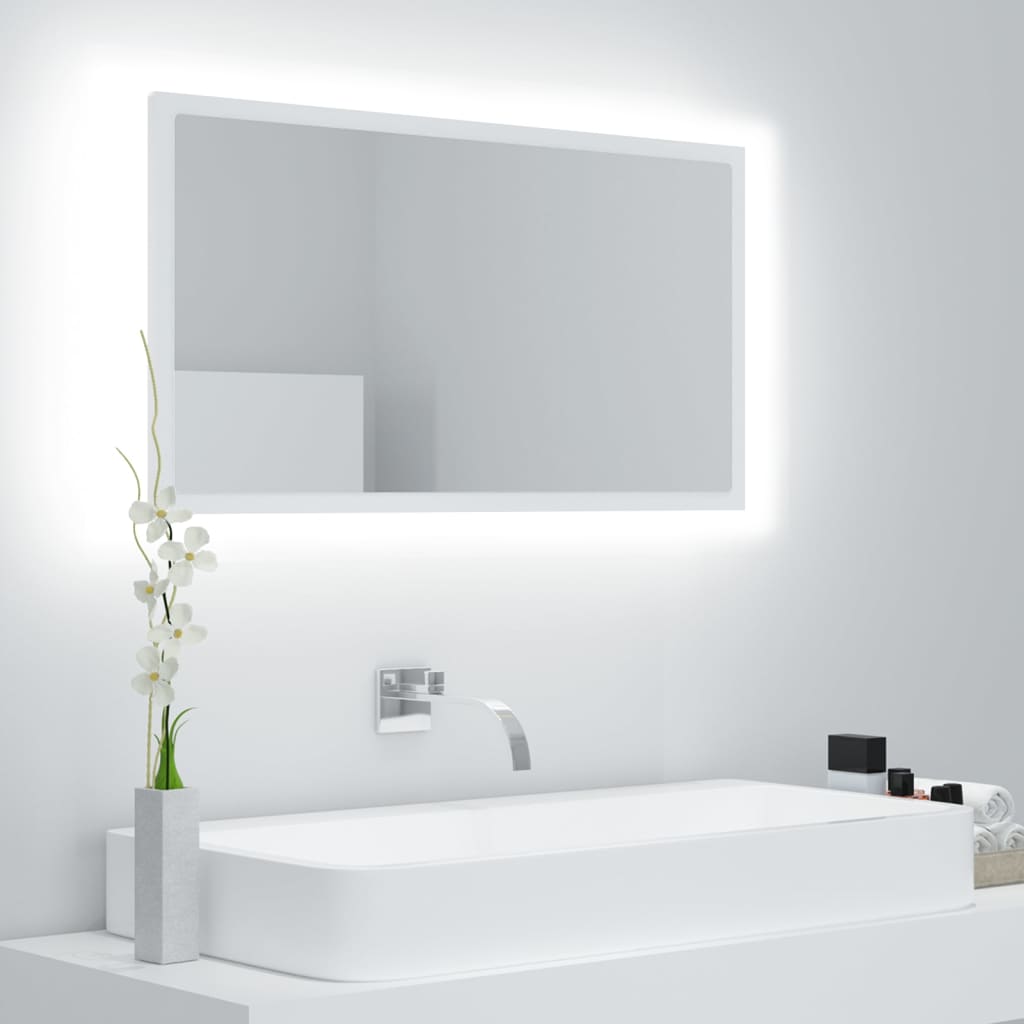 foto del prodotto specchio da bagno con led bianco 80x8,5x37 cm in acrilicocod mxl 73053