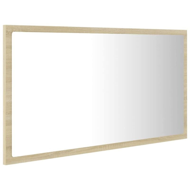 foto del prodotto specchio da bagno led 80 x 8,5 x 37 cm rovere acrilico 02 0006963