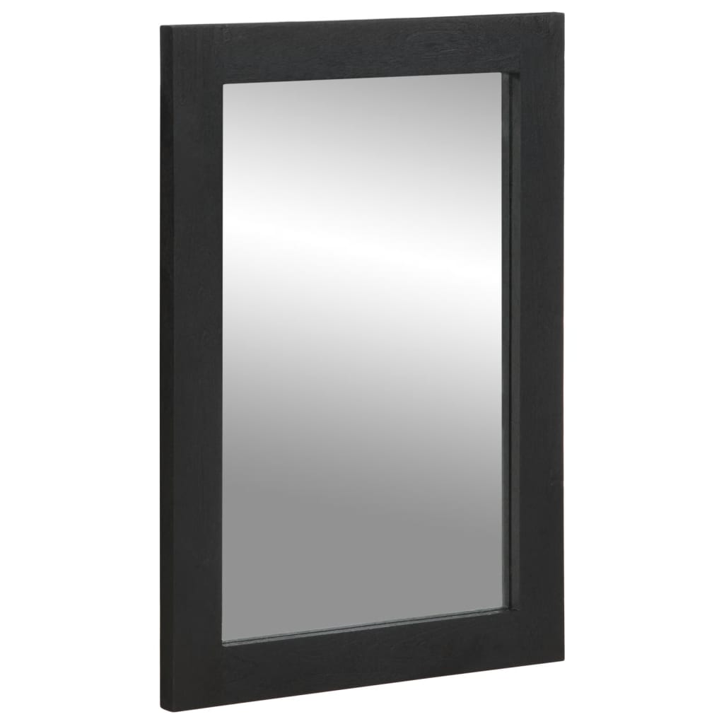 foto del prodotto specchio da bagno nero 50x70x2,5 cm legno multistrato e ottone