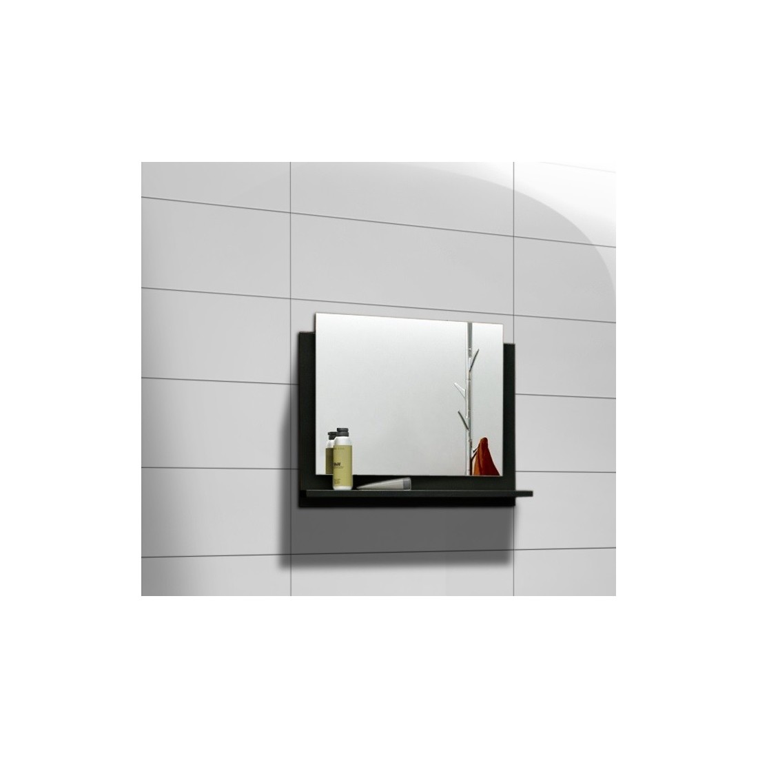 foto del prodotto specchio da bagno per la collezione owl/raven/bird, colore nero