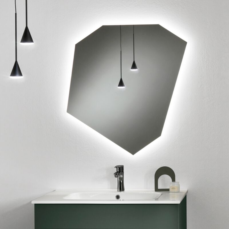 foto del prodotto specchio da bagno retroilluminato led self 75 cm