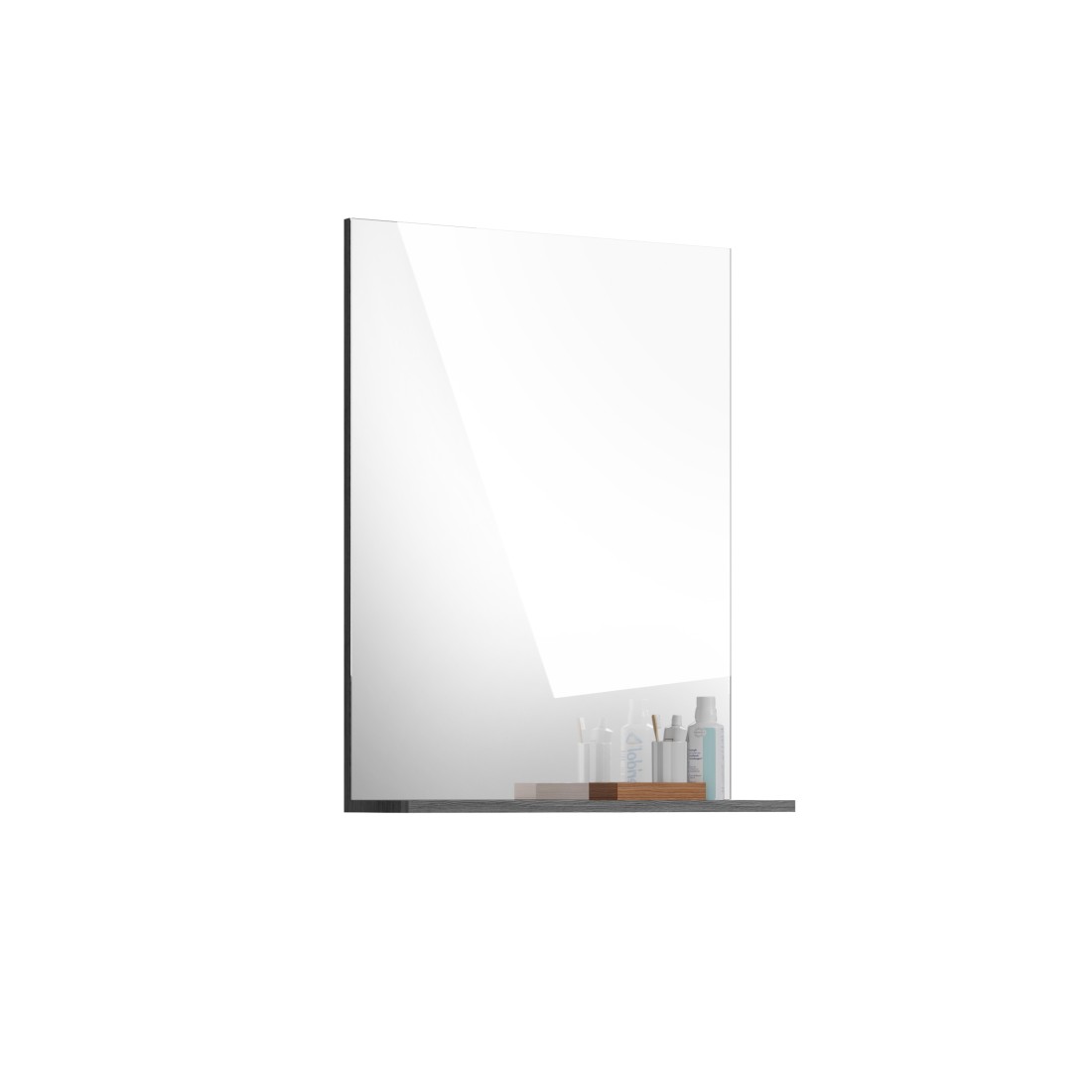 foto del prodotto specchio da bagno scott grigio scuro 60x79x18 cm