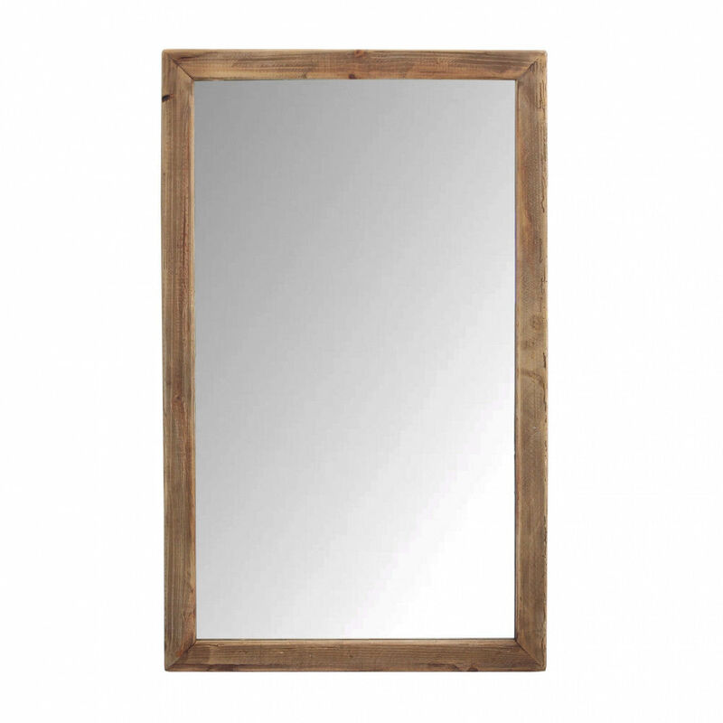 foto del prodotto specchio da parete 100x60 cm con cornice in legno di pino harvard