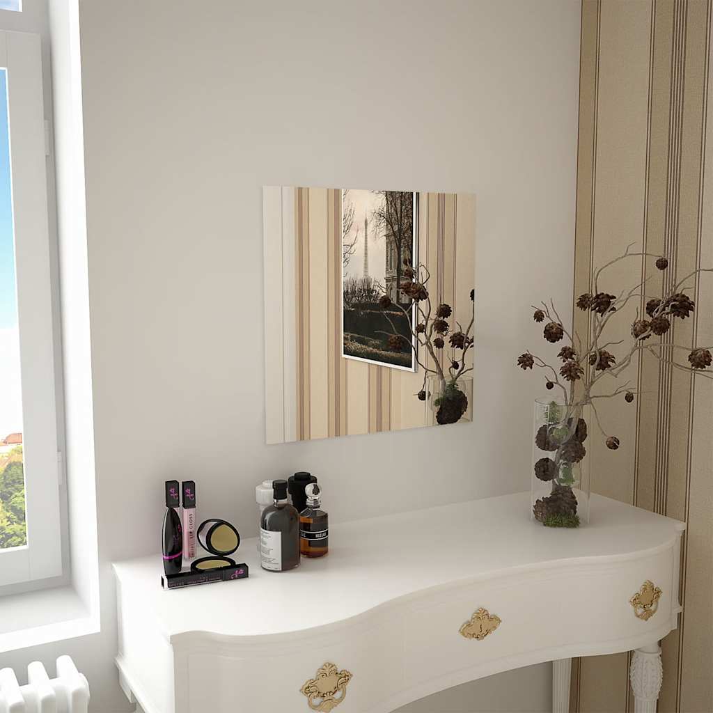 foto del prodotto specchio da parete 50x50 cm quadrato in vetro cod mxl 103303