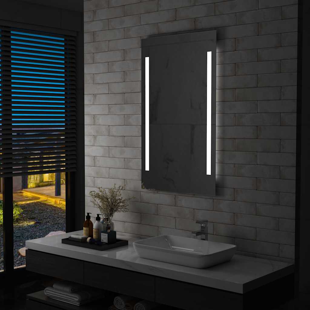 foto del prodotto specchio da parete a led per bagno 60x100 cm cod mxl 67833