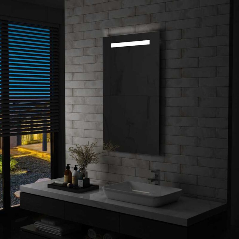 foto del prodotto specchio da parete a led per bagno 60x100 cm vidaxl 376321