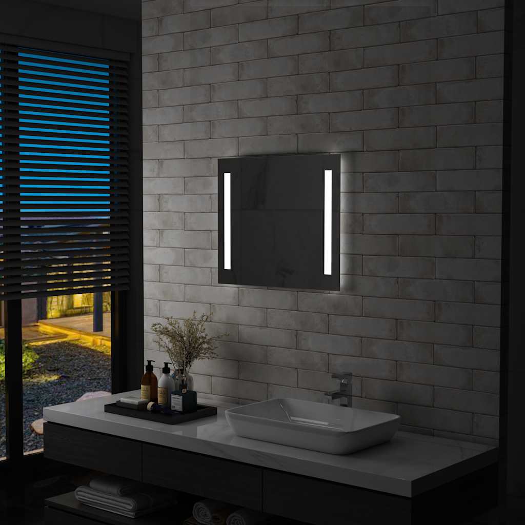 foto del prodotto specchio da parete a led per bagno 60x50 cm cod mxl 67724
