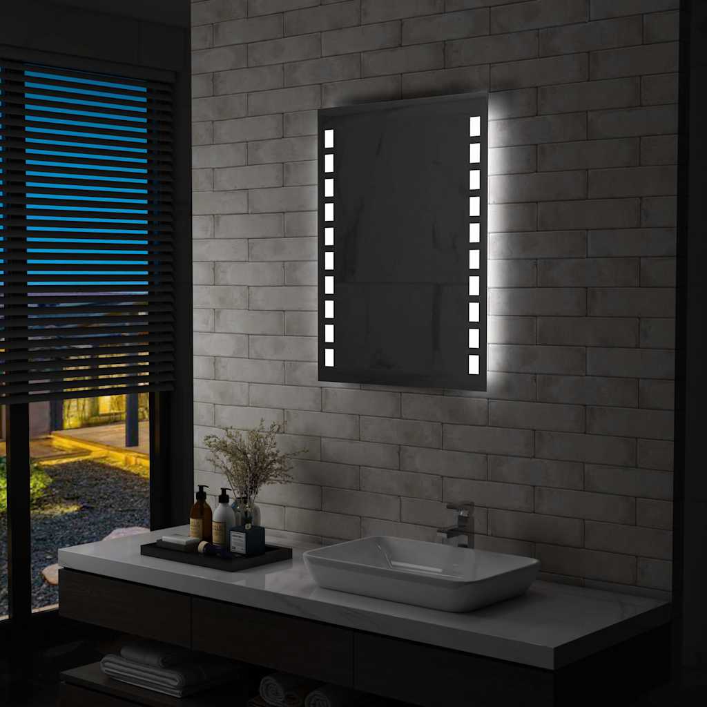 foto del prodotto specchio da parete a led per bagno 60x80 cm