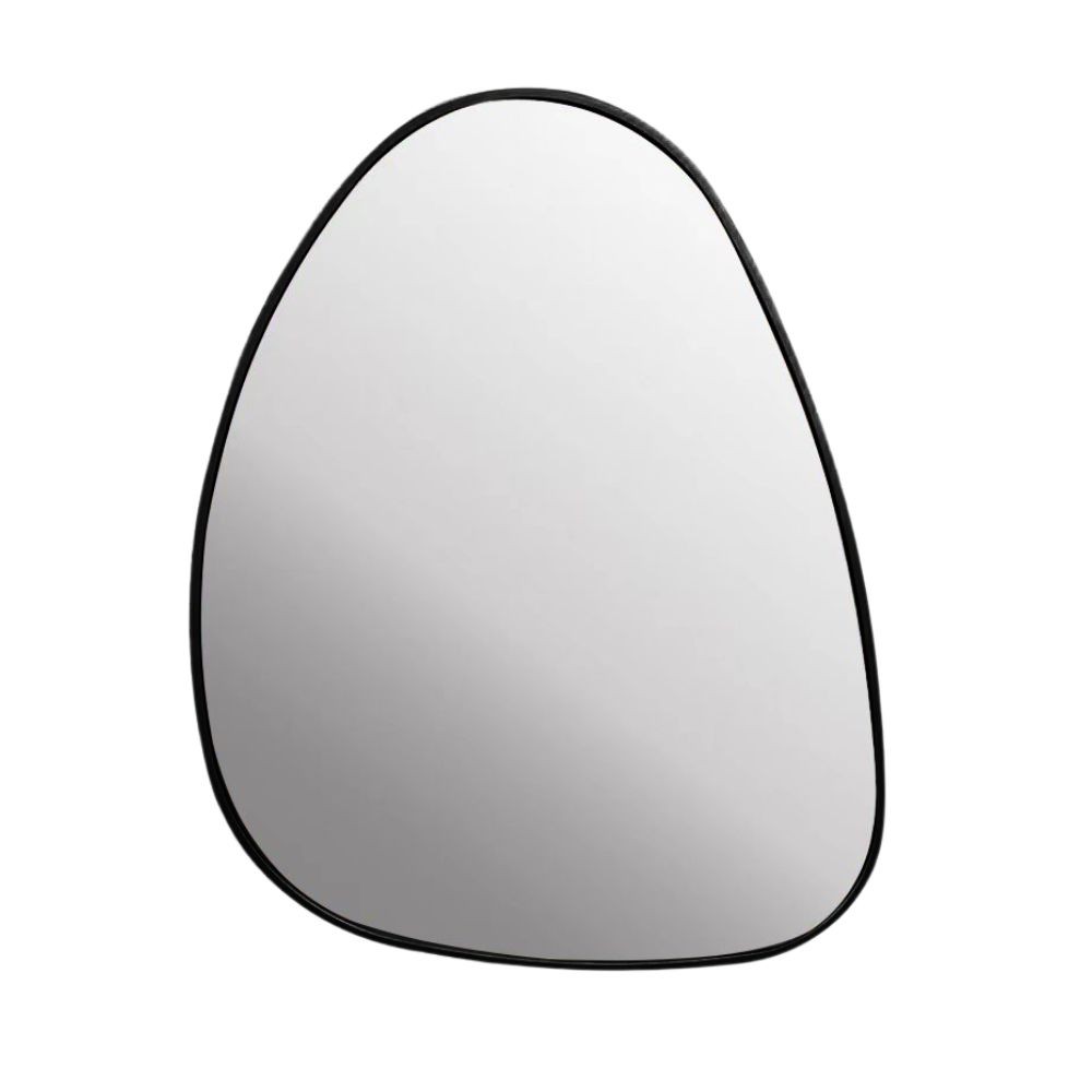 foto del prodotto specchio da parete asimmetrico con cornice nera specchio4