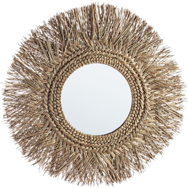 foto del prodotto specchio da parete con cornice in bamb ilusion 73x2 cm naturale
