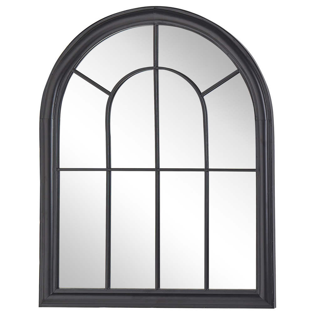 foto del prodotto specchio da parete con cornice in metallo nero 69 x 89 cm dipinto tradizionale