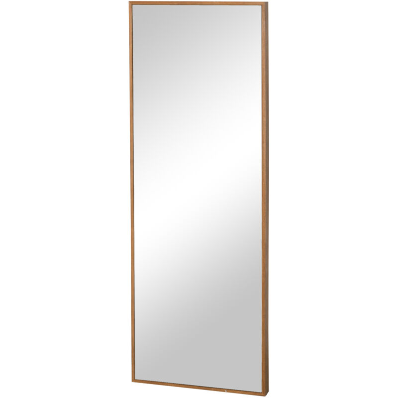 foto del prodotto specchio da parete con ganci inclusi, 45x125cm in legno di pino homcom