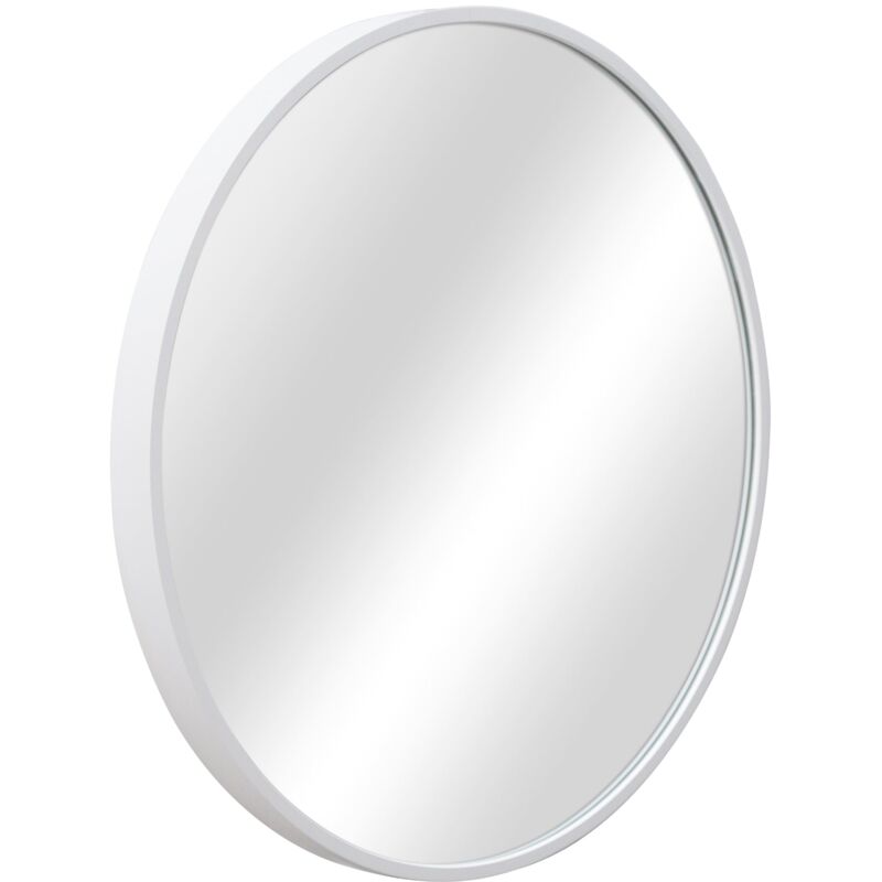 foto del prodotto specchio da parete con kit di montaggio tondo diametro 40 cm bianco 030007912