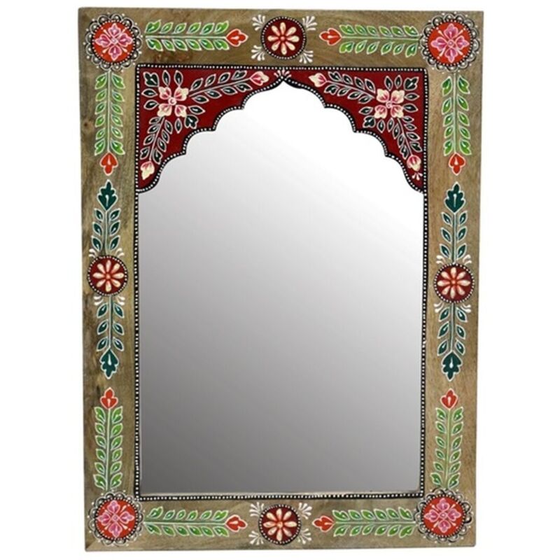 foto del prodotto specchio da parete dkd home decor multicolore floreale 41 x 2 x 56 cm