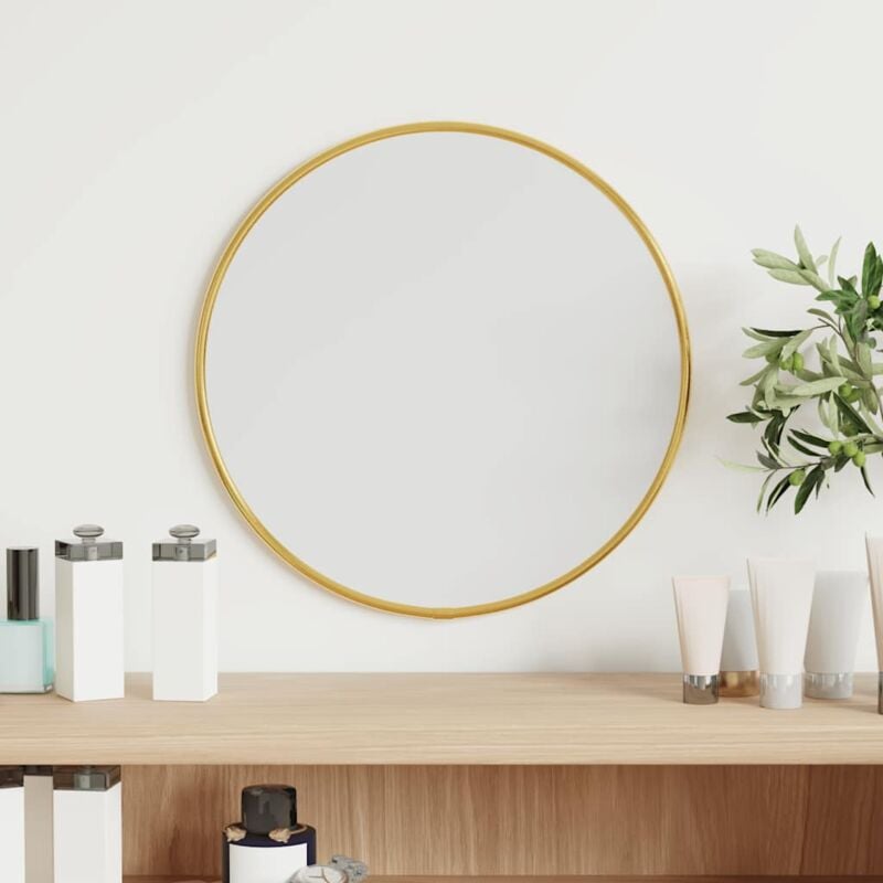foto del prodotto specchio da parete dorato 30 cm rotondo vidaxl