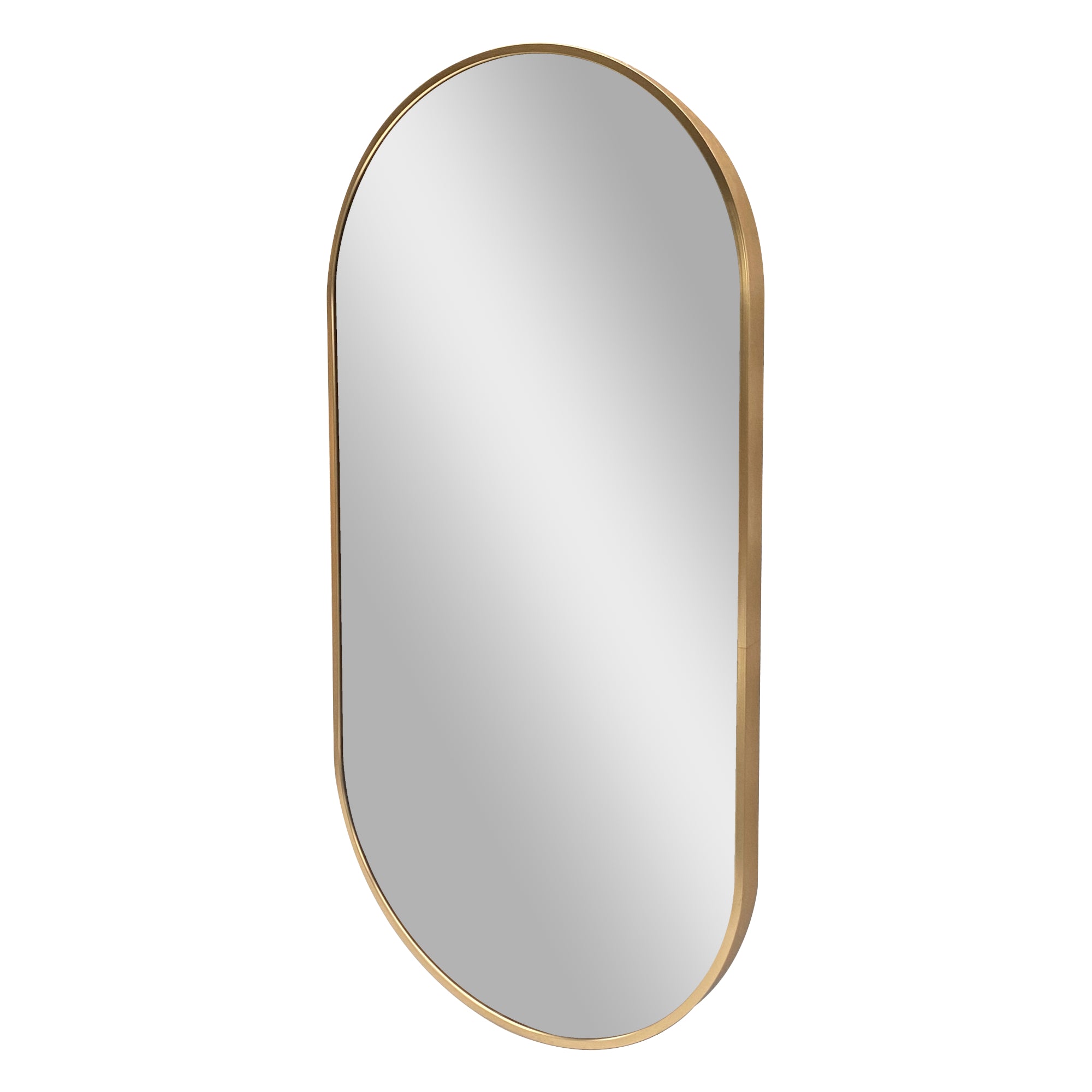 foto del prodotto specchio da parete ellittico 40 x 80 cm oro 03 0007898