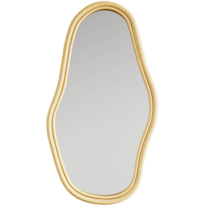 foto del prodotto specchio da parete in rattan 71 cm kala naturale