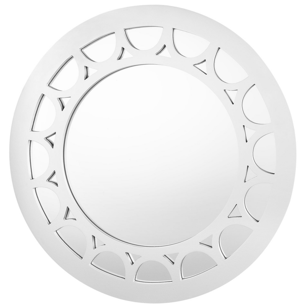 foto del prodotto specchio da parete in vetro argento 80 cm rotondo da appendere a parete