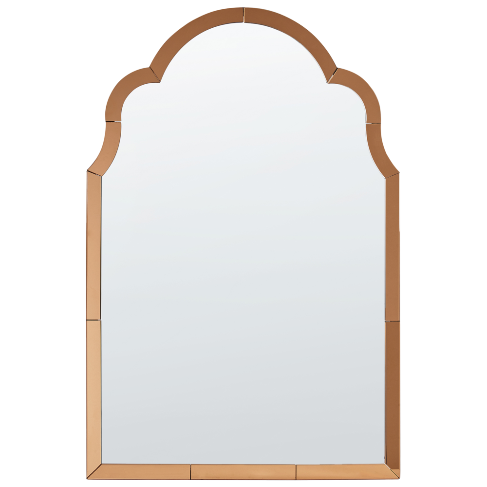 foto del prodotto specchio da parete in vetro oro e mdf 60 x 89 cm specchio da appendere in stile art deco