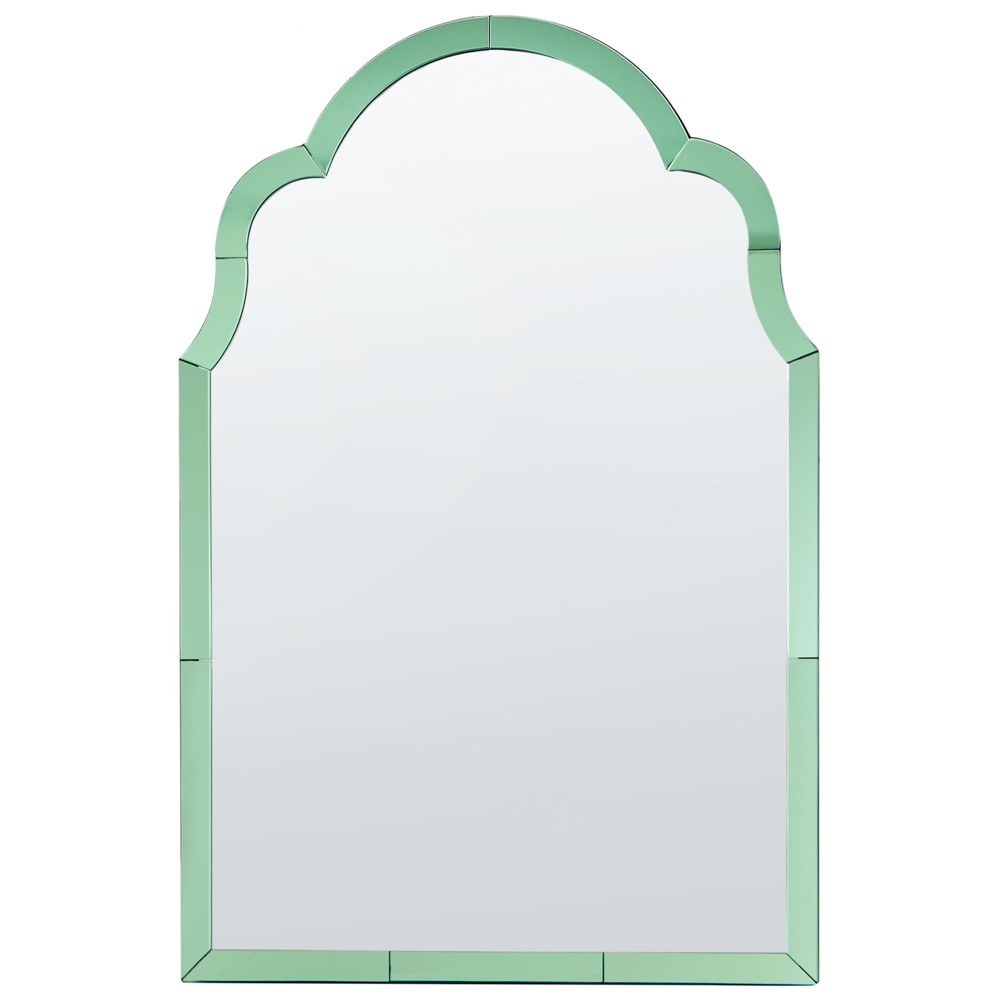 foto del prodotto specchio da parete in vetro verde e mdf 60 x 89 cm specchio da appendere in stile art deco