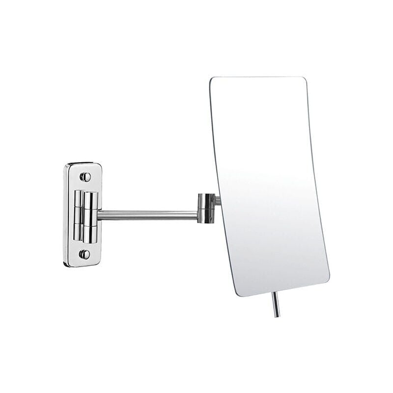 foto del prodotto specchio da parete ingranditore 3x estensione pieghevole specchio ingranditore con rotazione a 360 gradi specchio da bagno con foratura ymyny