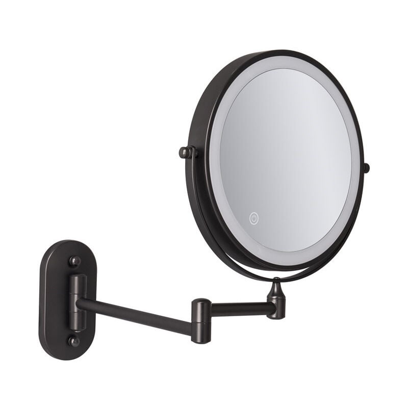 immagine 0 del prodotto specchio da parete ingranditore a led da 8 , ricaricabile tramite usb con ingrandimento 1x 10x, nero