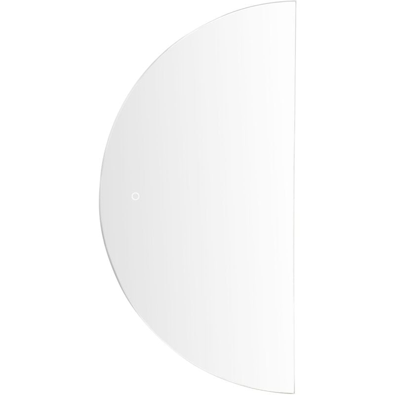foto del prodotto specchio da parete moderno a led semicircolare per camera da letto e bagno 50 x 100 cm argento loue