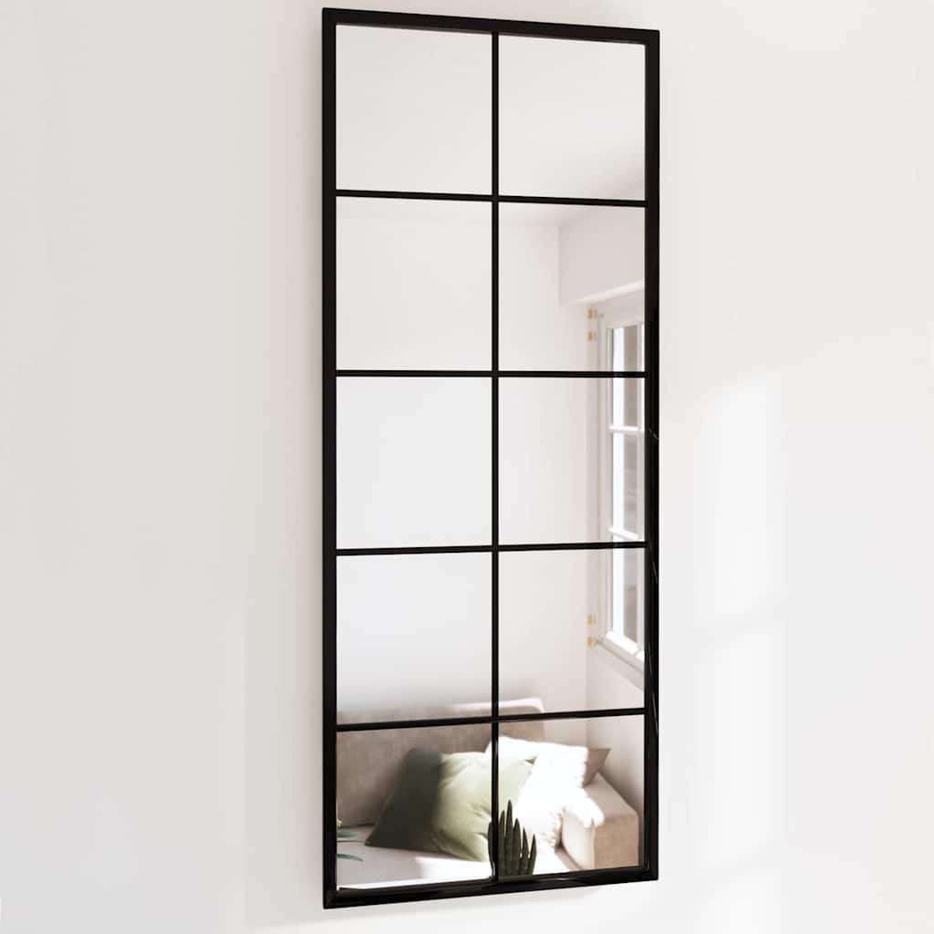 foto del prodotto specchio da parete nero 100x40 cm in metallo vidaxl