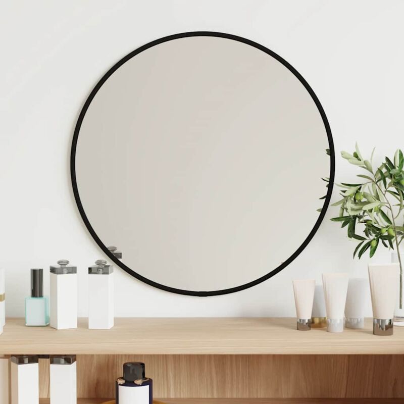 foto del prodotto specchio da parete nero 40 cm rotondo vidaxl