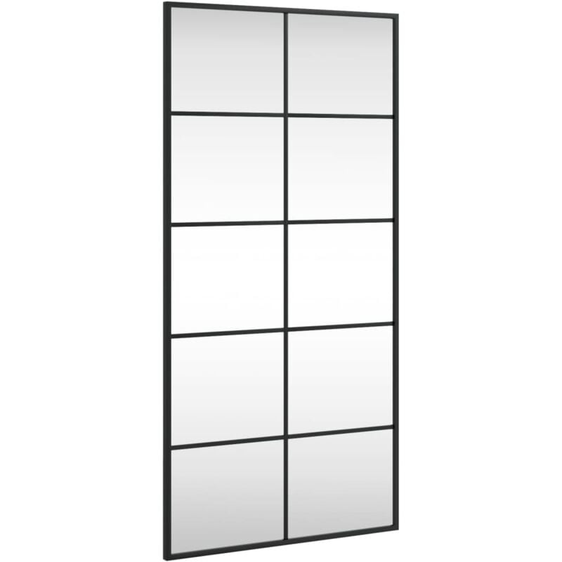 foto del prodotto specchio da parete nero 50x100 cm rettangolare in ferro vidaxl