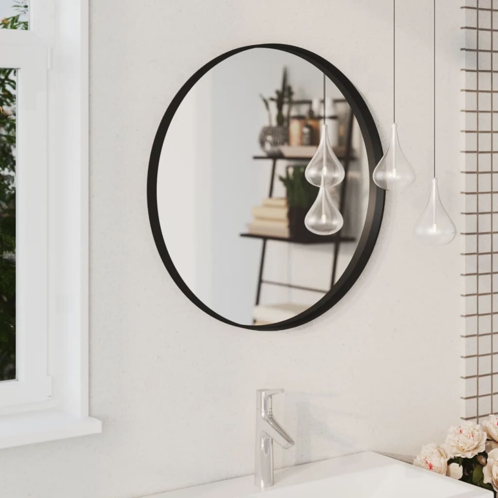 foto del prodotto specchio da parete nero 60 cm cod mxl 52925