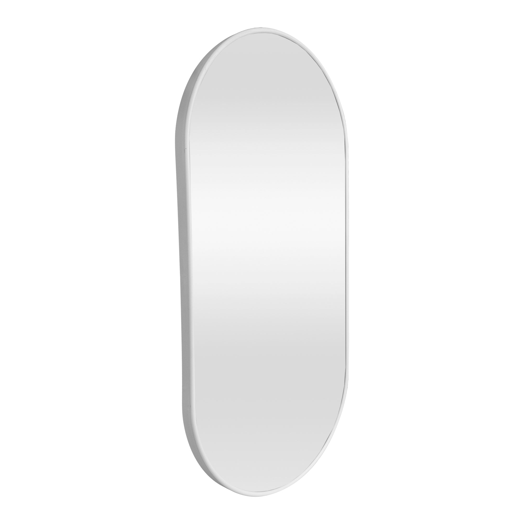 foto del prodotto specchio da parete ovale 40 x 80 cm bianco opaco 03 0007954