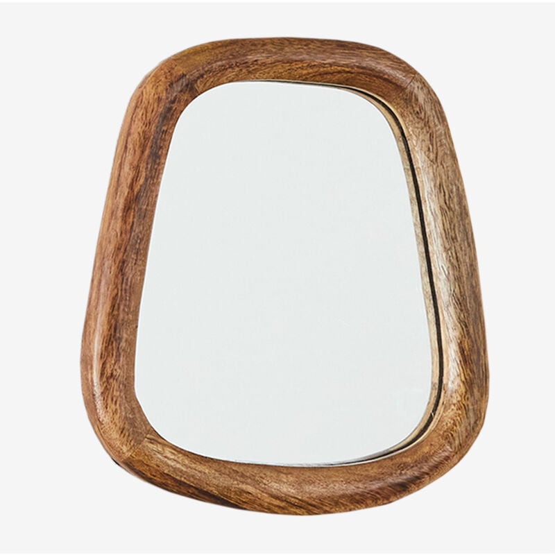 foto del prodotto specchio da parete rettangolare in legno di mango 19x22 cm gabael design sklum