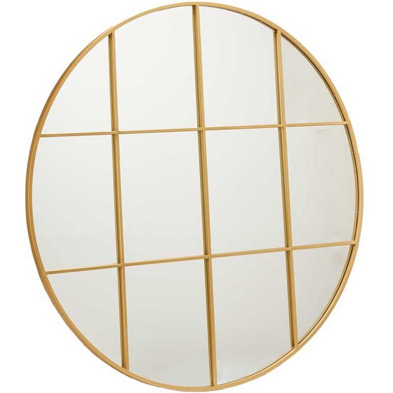 foto del prodotto specchio da parete rotondo dorato metallo (100 x 2,5 x 100 cm)