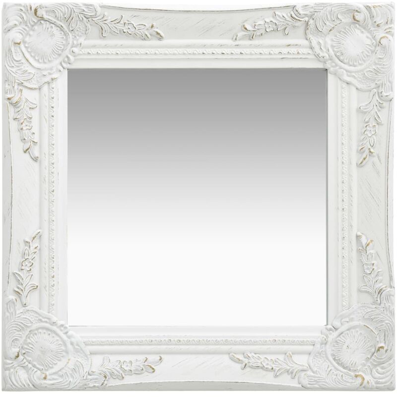 foto del prodotto specchio da parete stile barocco 40x40 cm bianco vidaxl