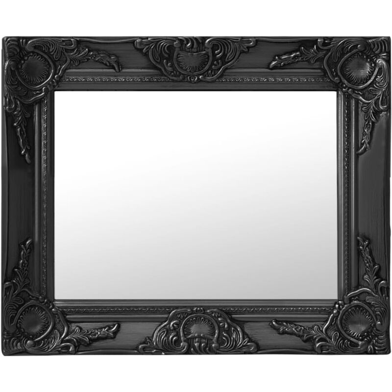foto del prodotto specchio da parete stile barocco 50x40 cm nero vidaxl