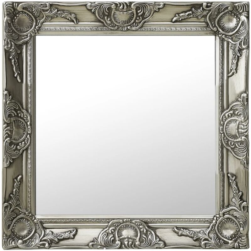 foto del prodotto specchio da parete stile barocco 50x50 cm argento vidaxl