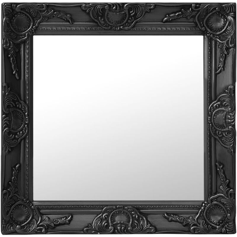 foto del prodotto specchio da parete stile barocco 50x50 cm nero vidaxl