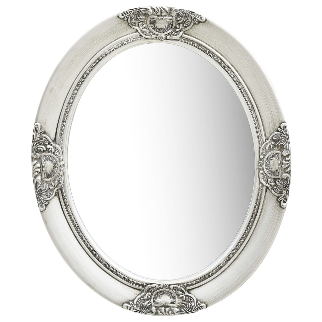 foto del prodotto specchio da parete stile barocco 50x60 cm argento cod mxl 67745