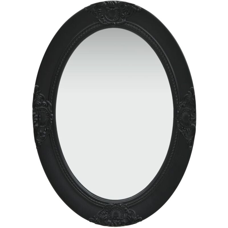 foto del prodotto specchio da parete stile barocco 50x70 cm nero cod mxl 67658