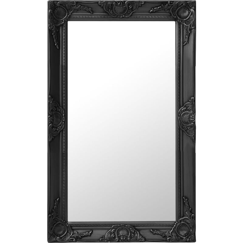 foto del prodotto specchio da parete stile barocco 50x80 cm nero vidaxl