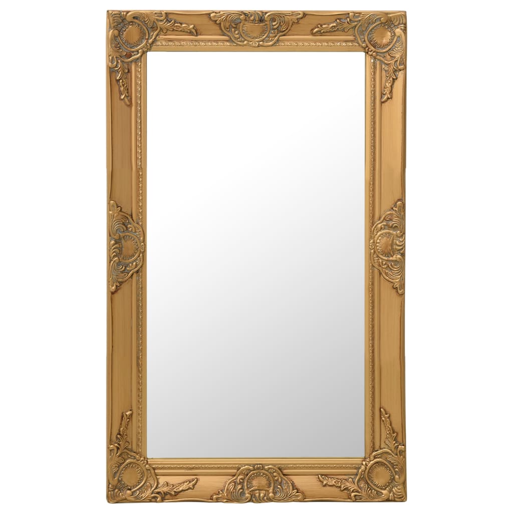 foto del prodotto specchio da parete stile barocco 50x80 cm oro cod mxl 52251