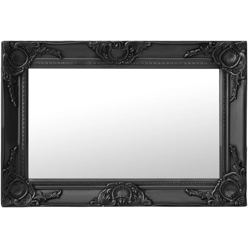 foto del prodotto specchio da parete stile barocco 60x40 cm nero - vidaxl
