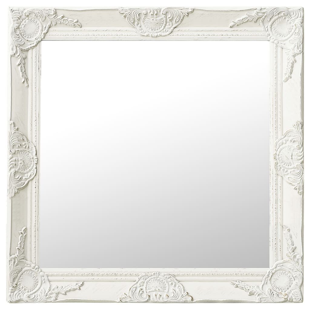 foto del prodotto specchio da parete stile barocco 60x60 cm bianco vidaxl