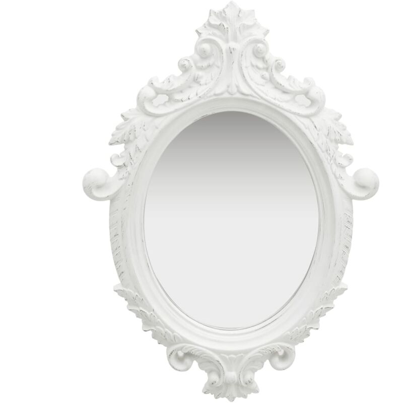 foto del prodotto specchio da parete stile castello 56x76 cm bianco vidaxl